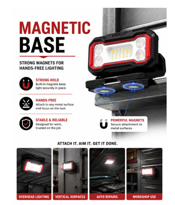 Infinity X1 Arbetslampa 2500 Lumen – Uppladdningsbar LED med Magnetfäste