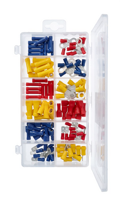 Sortimentlåda PVC Isolerade kabelskor - 120 delar