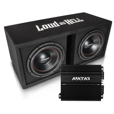 2x12" Soundmax SX-FX12.D4 dBVox låda Ampkit