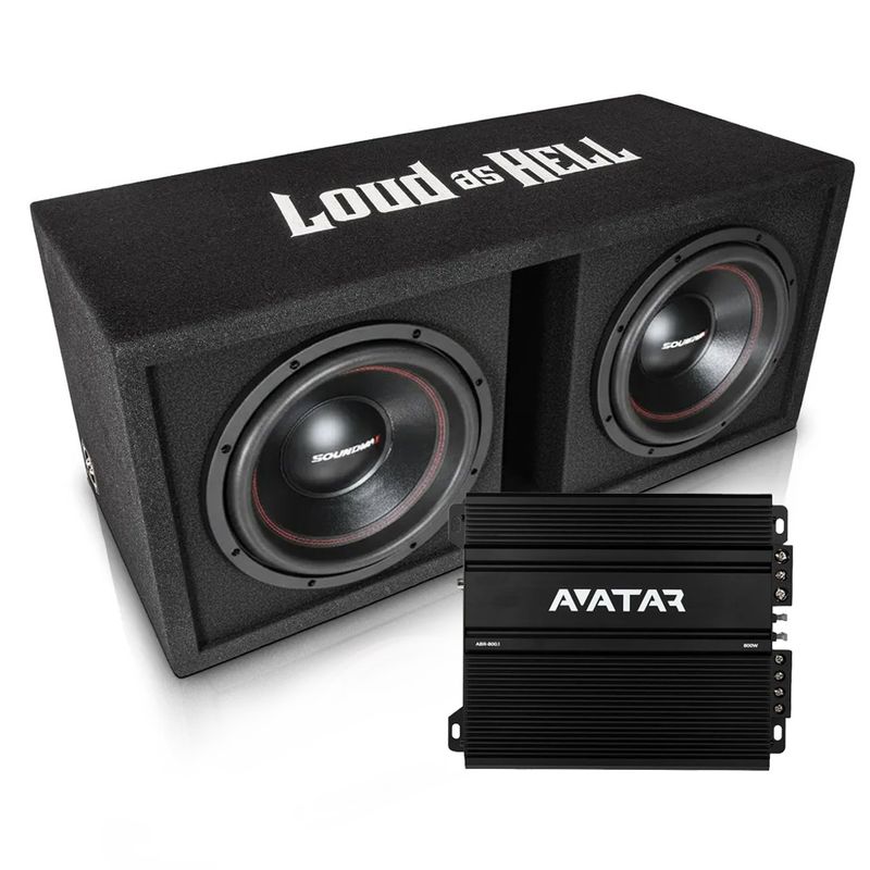2x12" Soundmax SX-FX12.D4 dBVox låda Ampkit