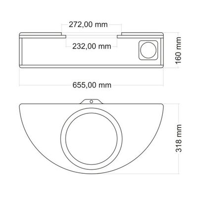 Baslåda Kolo 650x160 10" spare wheel