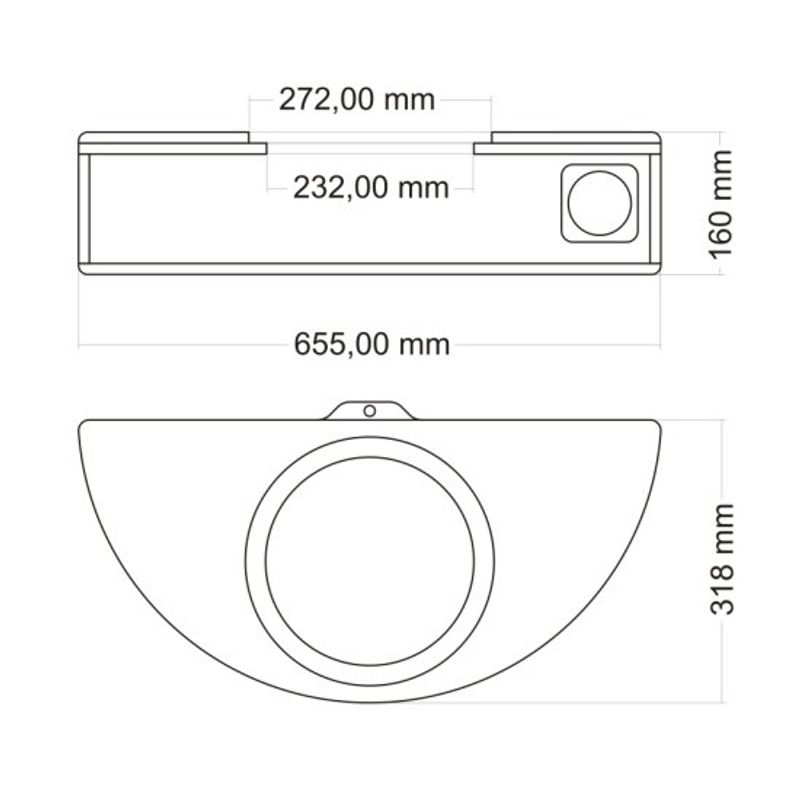 Baslåda Kolo 650x160 10" spare wheel
