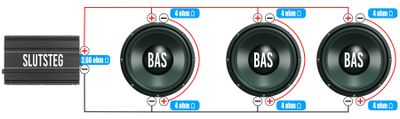 2x4 ohms element 3st