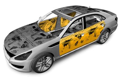 Ljuddämpningskit för 4 dörrar