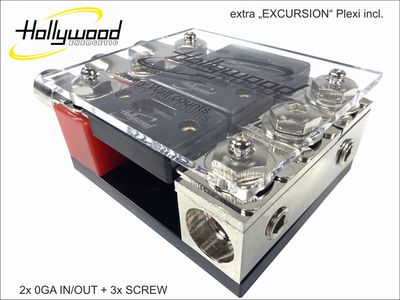 Hollywood ANH3 - PLATINIUM PLATED HIGH POWER TRIPPLE ANL FUSEHOLDER