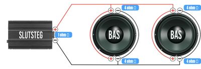 2x4 ohms element 2st