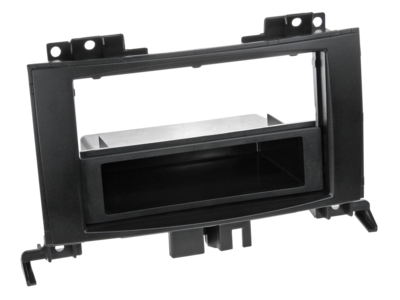 2-ISO facia plate with pocket Mercedes/VW black