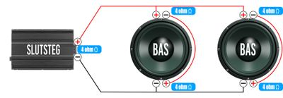 2x4 ohms element 2st