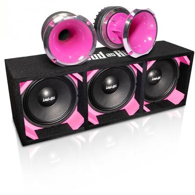 3x10" Rosa Chaos Kick låda med Terror Horn