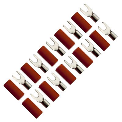 Gaffelkabelsko 6,0 mm2, 10x röd