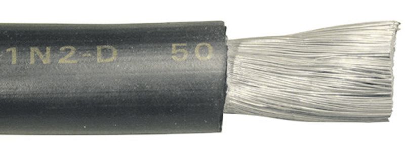 Skyllermarks Rubber-insulated 50mm2 black OFC