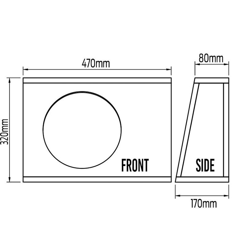 10" Baslåda Flat-sloped