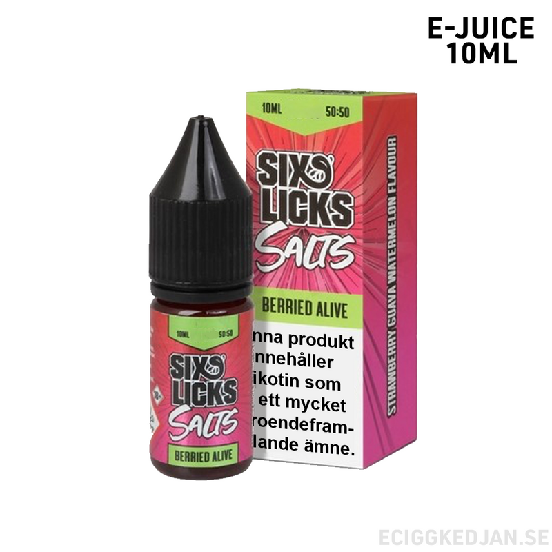Six Licks | Berried Alive | 10ml E-Juice | OBS!! Utgånget Datum