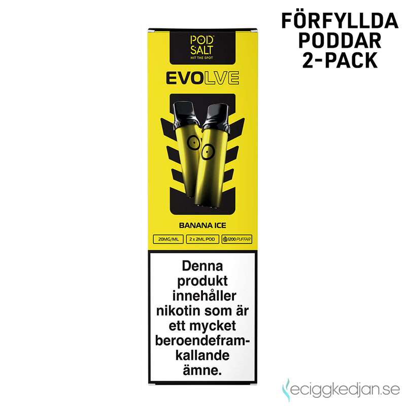 Pod Salt Evolve Pod | Banana Ice | Förfylld Pod | OBS! Utgånget Datum