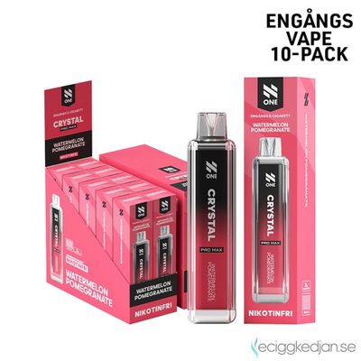 N One Crystal ZERO | Watermelon Pomegranate | Engångsvape | 10pack
