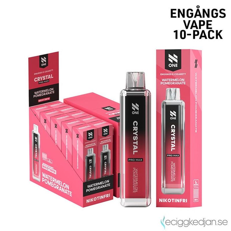 N One Crystal ZERO | Watermelon Pomegranate | Engångsvape | 10pack