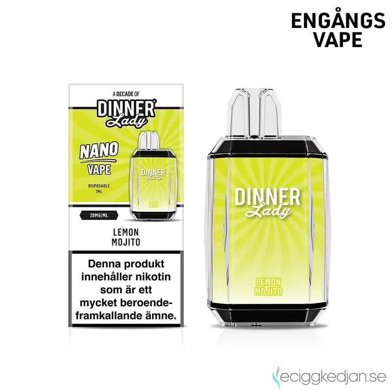 Dinner Lady Nano Cube | Lemon Mojito | Engångsvape