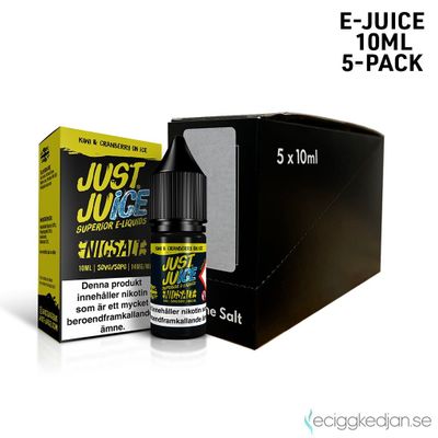 Just Juice Iconic | Kiwi & Cranberry on Ice | 10ml E-Juice | 5pack