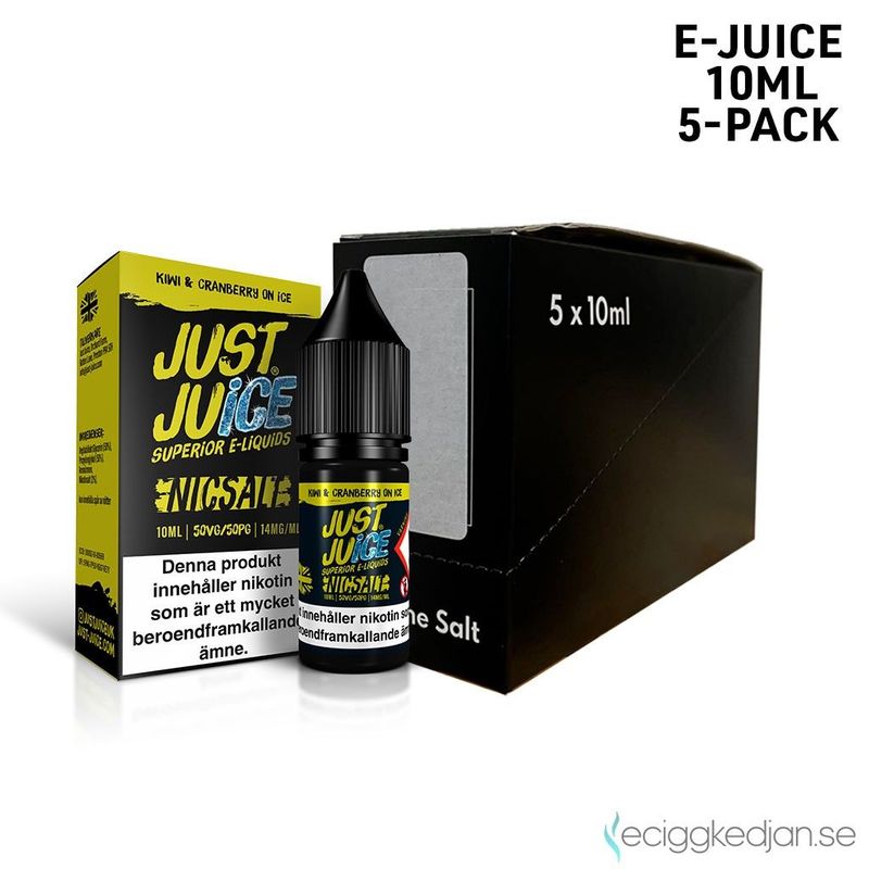Just Juice Iconic | Kiwi & Cranberry on Ice | 10ml E-Juice | 5pack