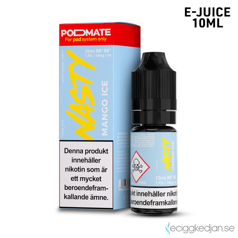 Nasty Podmate Salts | Mango Ice | 10ml E-Juice | OBS!! Kort/Utgånget Datum