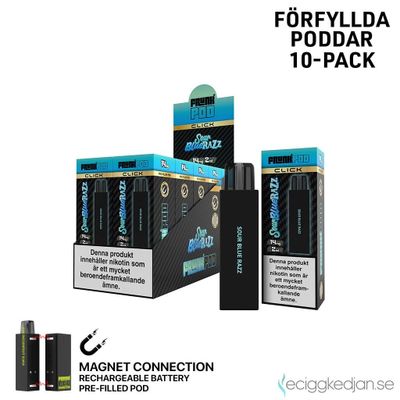 Frunk Pod Click Mesh | Sour Blue Razz | Förfylld Pod | 10pack