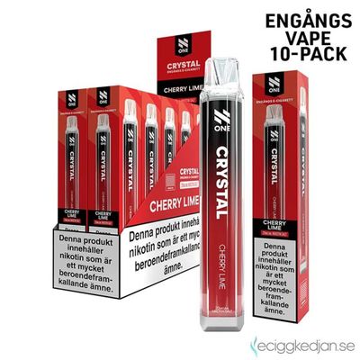 N One Crystal | Cherry Lime | Engångsvape | 10pack