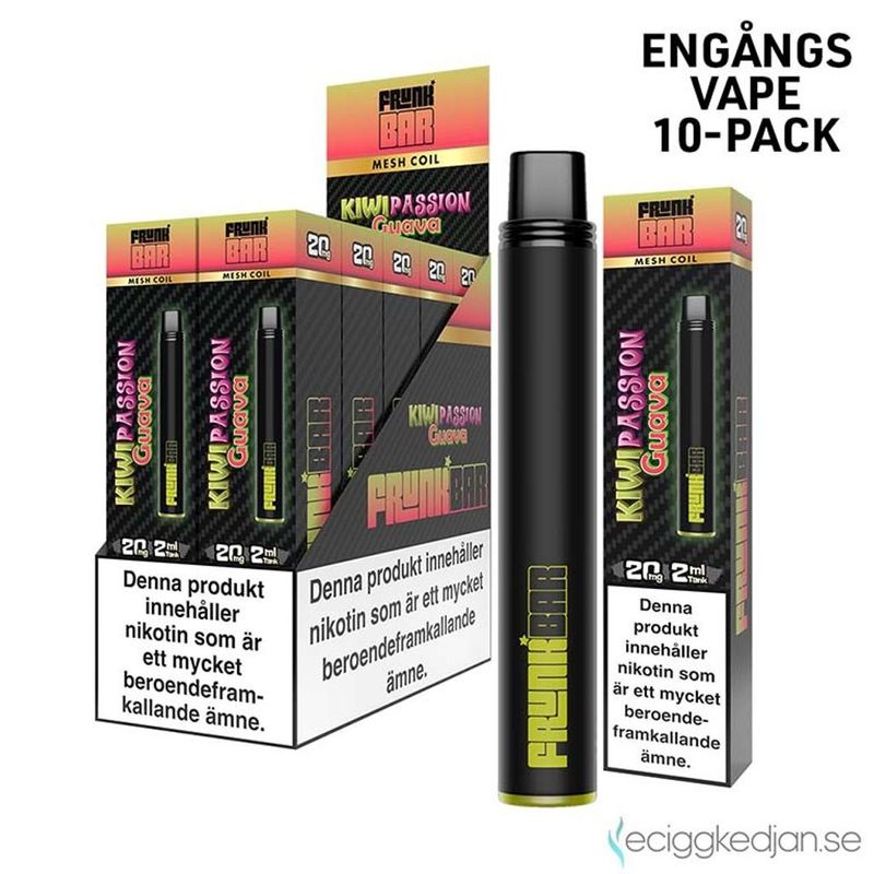 Frunk Bar | Kiwi Passion Guava | Engångsvape | 10pack