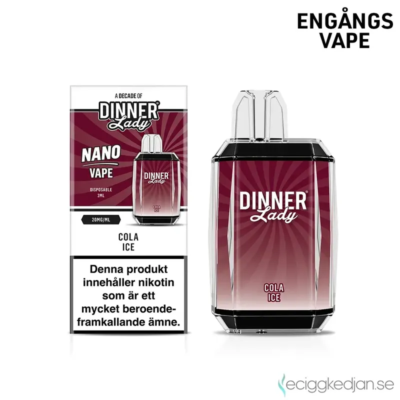 Dinner Lady Nano Cube | Cola Ice | Engångsvape