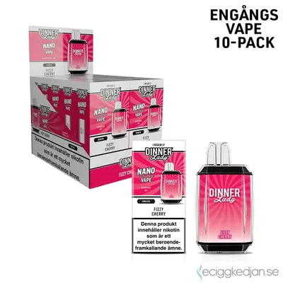 Dinner Lady Nano Cube | Fizzy Cherry | Engångsvape | 10pack