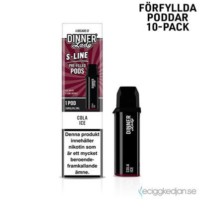 Dinner Lady S-Line Pod | Cola Ice | Förfylld Pod | 10pack