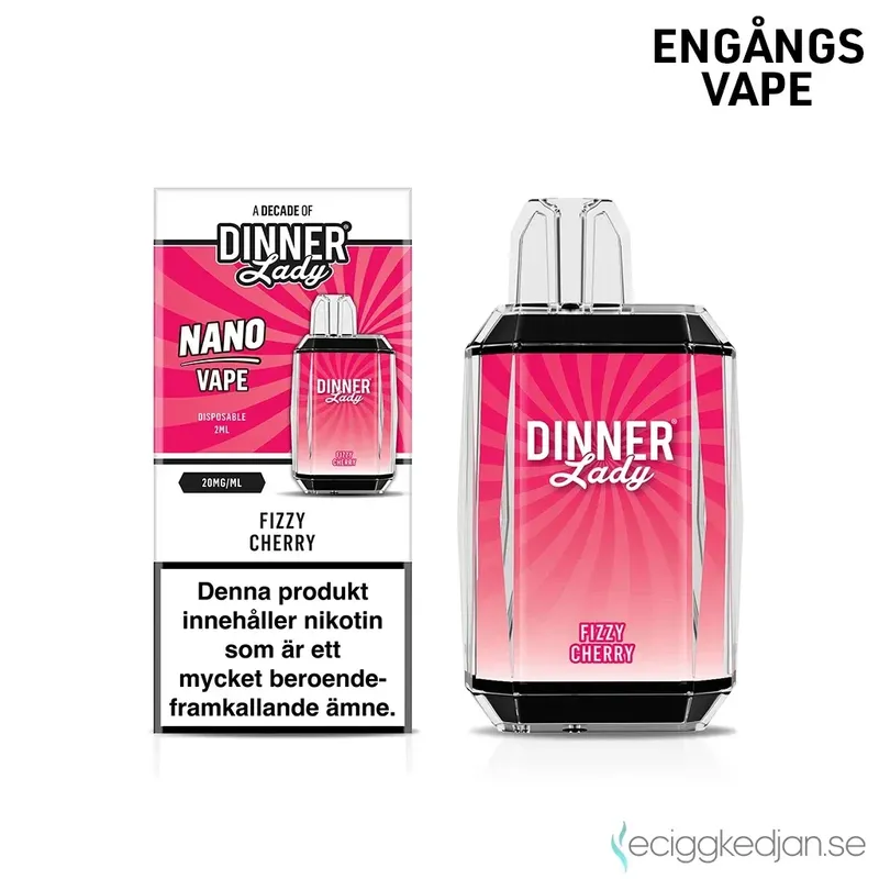 Dinner Lady Nano Cube | Fizzy Cherry | Engångsvape
