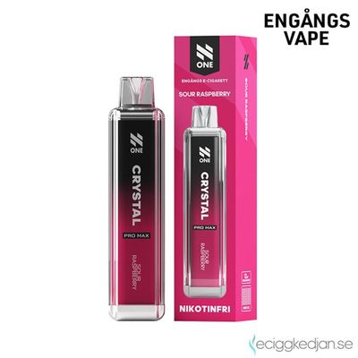 N One Crystal ZERO | Sour Raspberry | Engångsvape