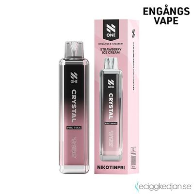 N One Crystal ZERO | Strawberry Ice Cream | Engångsvape