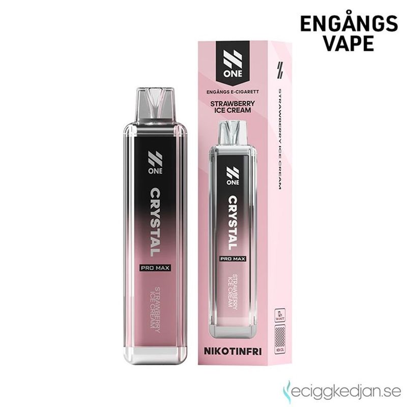 N One Crystal ZERO | Strawberry Ice Cream | Engångsvape