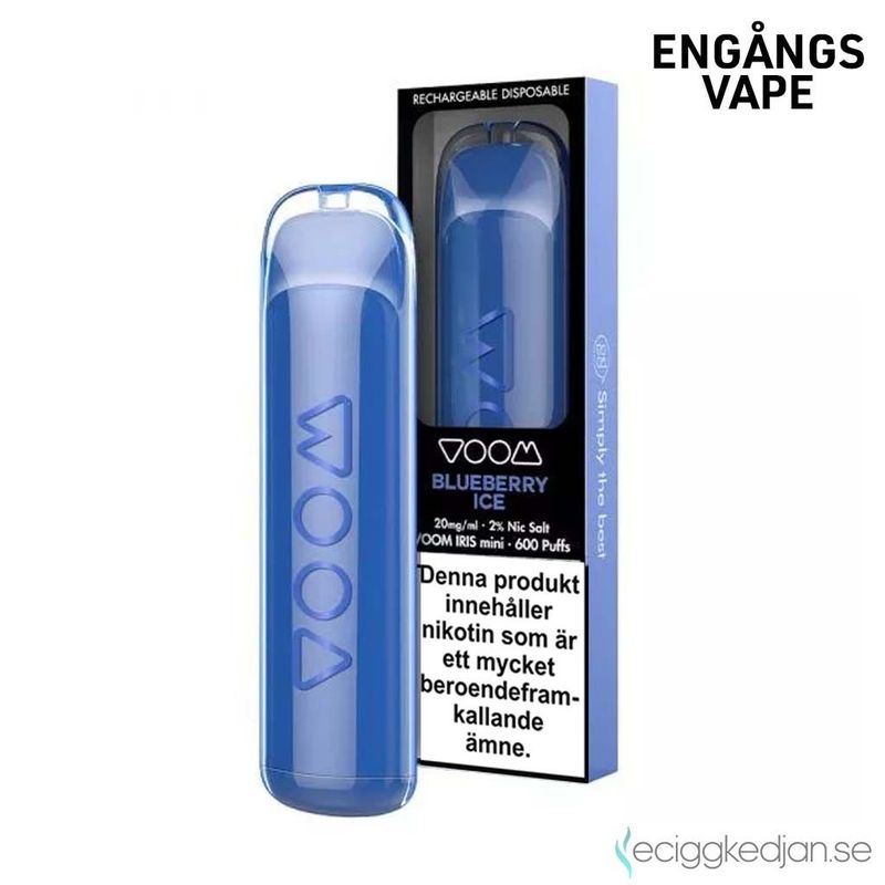 Voom Iris | Blueberry Ice | Engångsvape | OBS!! Utgånget Datum