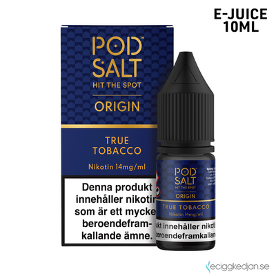 Pod Salt Origin | True Tobacco | 10ml E-Juice | OBS!! Kort/Utgånget Datum