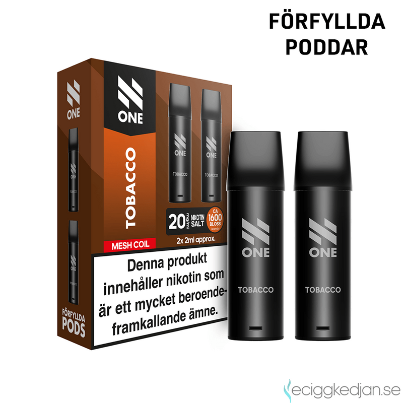 N One Pod V1 | Tobacco | Inkl 1st Batteri | OBS! Utgånget datum