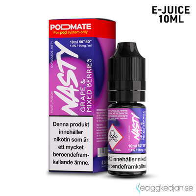 Nasty Podmate Salts | Grape Mix Berries | 10ml E-Juice | OBS!! Kort/Utgånget Datum