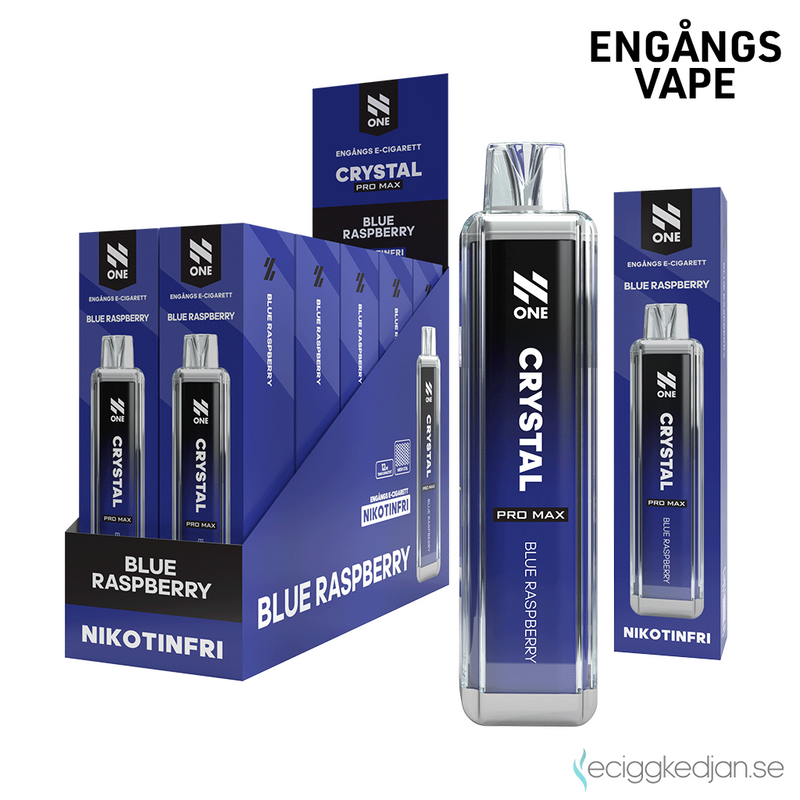 N One Crystal ZERO | Blue Raspberry | Engångsvape | 10pack