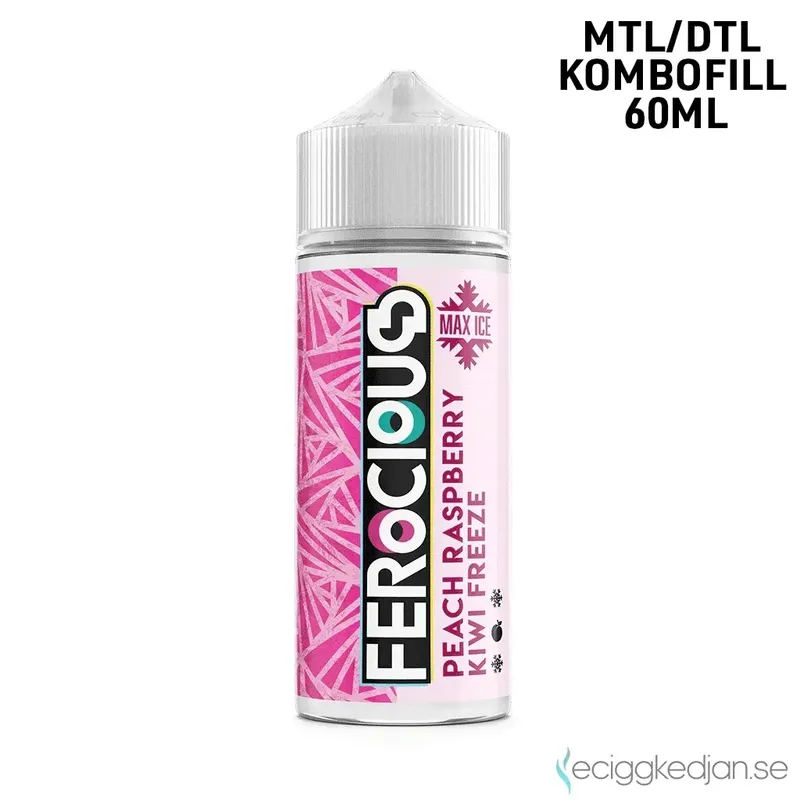 Ferocious | Peach Raspberry Kiwi Freeze | 60ml Kombofill