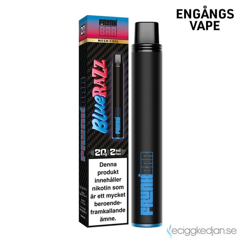 Frunk Bar | Blue Razz | Engångsvape | Kort/Utgående datum