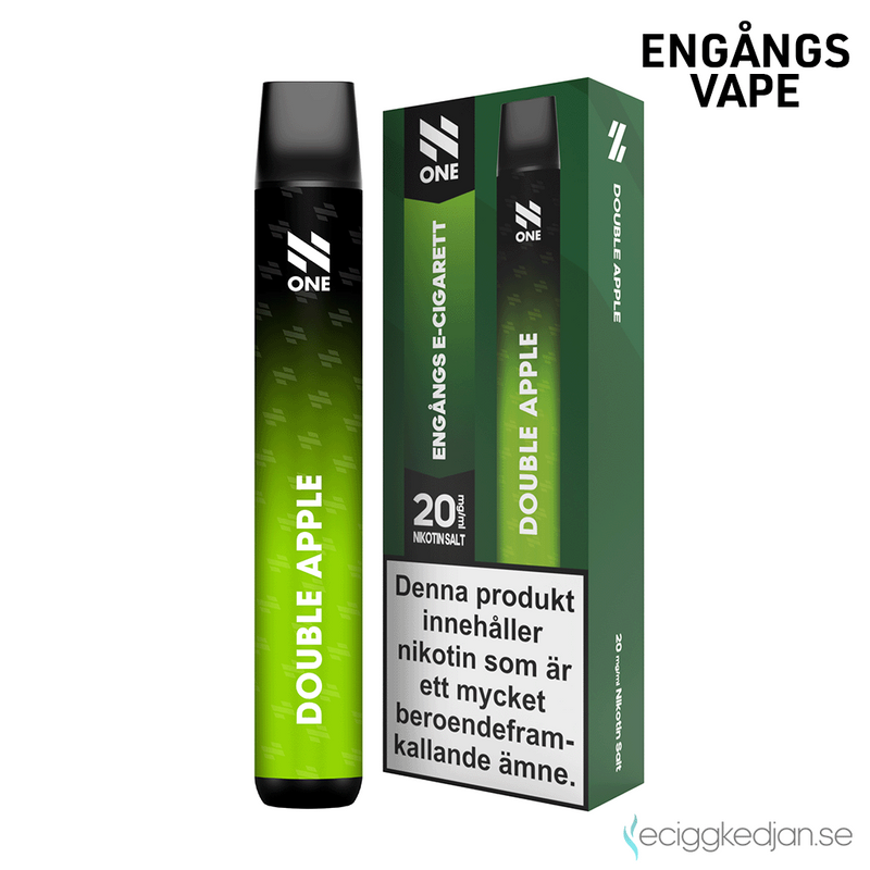 N ONE | Double Apple | Engångsvape  | Obs! UTGÅNGET DATUM
