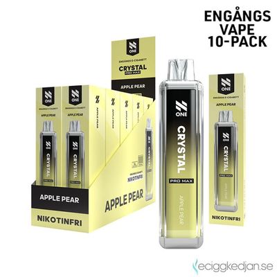 N One Crystal ZERO | Apple Pear | Engångsvape | 10pack