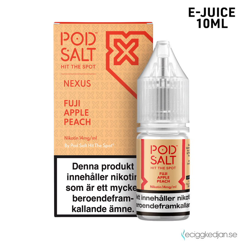 Pod Salt Nexus | Fuji Apple Peach | 10ml E-Juice | OBS!! Kort/Utgånget Datum