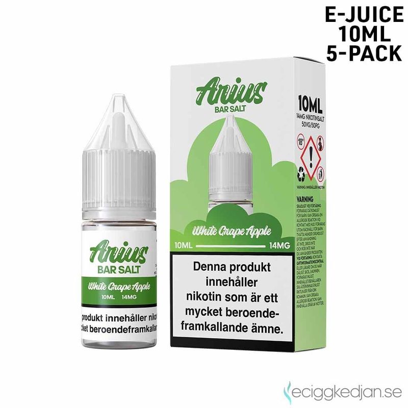 Arius Bar Salt Fruity | White Grape Apple | 10ml E-Juice | 5pack