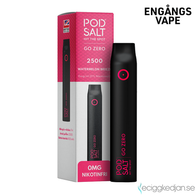 Pod Salt Go ZERO 2500 | Watermelon Breeze | Engångsvape | OBS!! Utgånget Datum