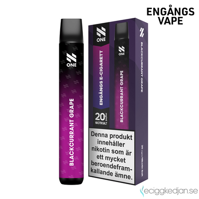N ONE | Blackcurrant Grape | Engångsvape  | Obs! UTGÅNGET DATUM