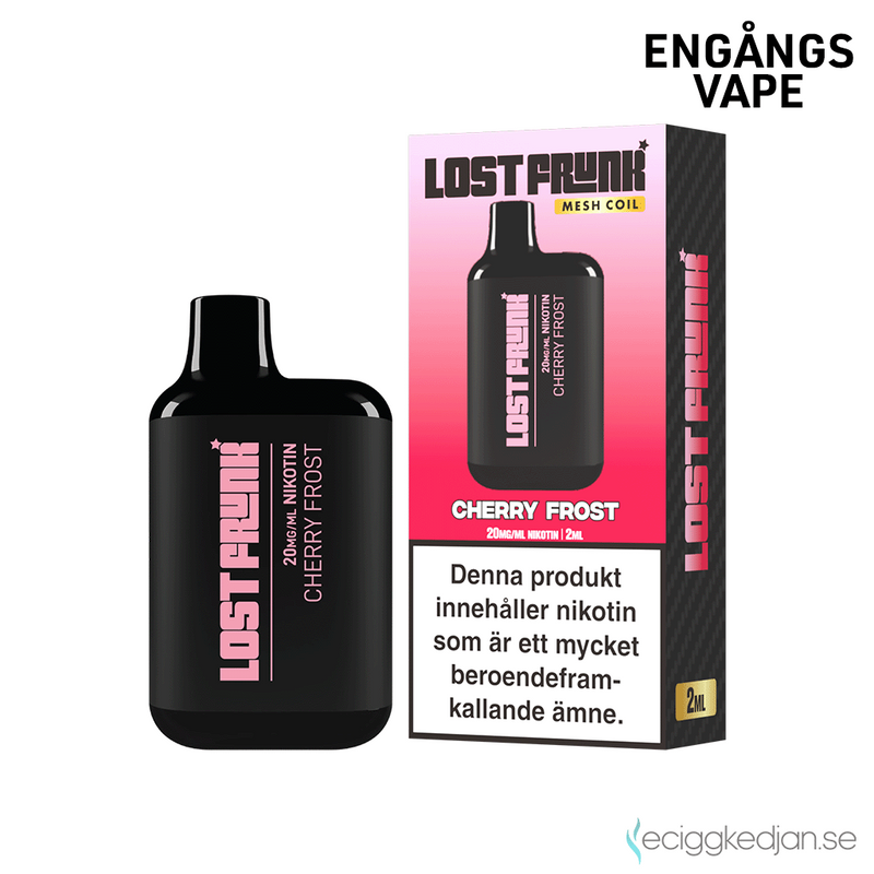 Lost Frunk | Cherry Frost | Engångsvape | 20mg | OBS!! Kort Datum / Utgånget Datum