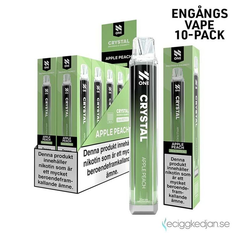 N One Crystal | Apple Peach | Engångsvape | 10pack