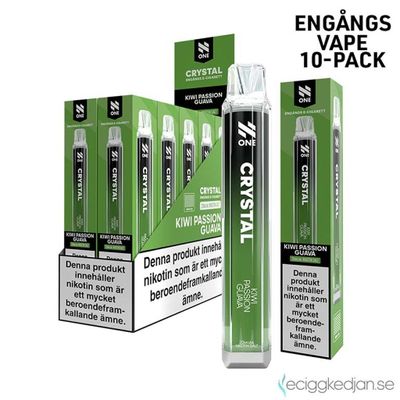 N One Crystal | Kiwi Passion Guava | Engångsvape | 10pack